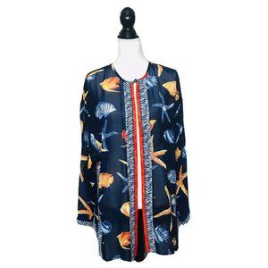 Vintage Sandra Ow-Wing For N.R.1 Sheer Kimono Top